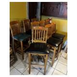 Wood Cushioned Bar Stool - Asst