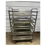 All S/S 5 Tier mobile rack ~38x25x61