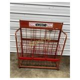 Metal Rolling News Stand ~44x116x50