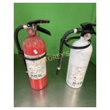 2 fire extinguishers