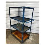 4 shelf mobile steel rack ~36x24x61