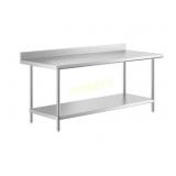 New 30 x 72 S/S table w/ Backsplash