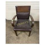 Armed Cushioned Wood Dining Chair