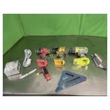 Cordless Drills, Level, Etc.