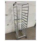 10 Shelf Alumin Bakers Rack on Wheels