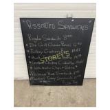 Chalk Board Menu Sign