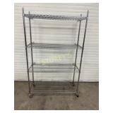 4 Tier Metro Rack on Wheels ~4' x 18 x 77'