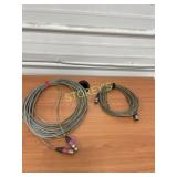 2 Grey microphone cables