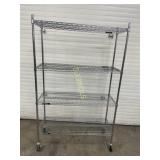 4 Tier Metro Rack on Wheels ~4' x 18 x 77'