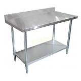New 30 x 60 S/S Work Table w/ 5' Backsplash