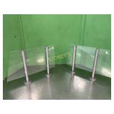 2 glass dividing panels ~20 x 14