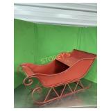 Metal decorative sleigh ~ 39 x 14 x 22