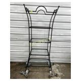 4 Tier Glass Wrought Iron Display  Rack ~34x20x75