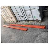2 Orange Pallet Racking Cross Bars