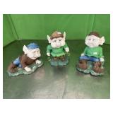 3 Garden Gnomes