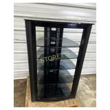 6 shelf glass audio stand ~31x26x48