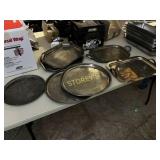 9 Asst Silver Serving Trays