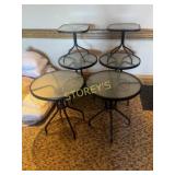 Glass Top Patio Table ~16" & 24"