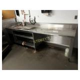 ~115" HD S/S Back Work Counter