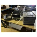 LG Qty of Bus Bin Lids & 6 Totes