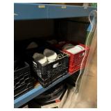 4 Milk Crates w/ Lasagna Bowls, Dinner Plates,