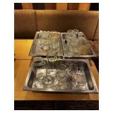 3 S/S Inserts w/ Asst Glassware