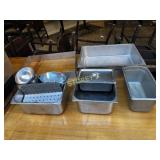 6 Asst S/S & Alumin Containers, Etc.
