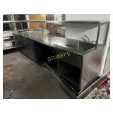S/S Refrigerated Cabinet w/ Sink & Overhead