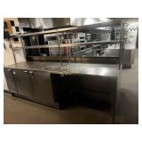 ~114 x 32 S/S Ref. Work Station w/ Overhead Shelvs