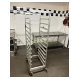 Full Size Alumin Bakers Rack on Wheels