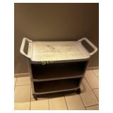 3 Tier White Rubbermaid Bus Cart ~20 x 30 x 33