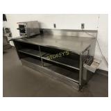 HD All S/S Back Counter w/ Knife Rack ~85 x 32