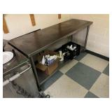 S/S Work Table on Wheels ~72 x 24