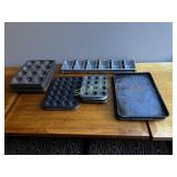 ~20 Asst Baking Pans; Muffin, Loaf, Etc.