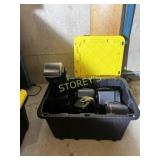 Tote w/ Qty of Like New San Jamar Bar Caddy