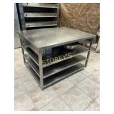 All S/S Work Table on Wheels ~55 x 43 x 38