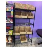 5 Tier Black Metro Rack on Wheels ~36x18x77