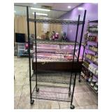 5 Tier Black Metro Rack on Wheels ~36 x 18 x 77