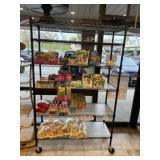 6 Tier Black Metro Rack on Wheels ~48 x 18 x 77