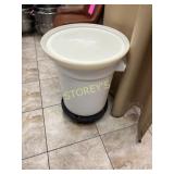Round Ingridient Bin w/ Dolly ~22 x 29