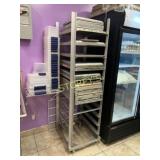 10 Tier Bakers Rack on Wheels