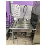 S/S Left Dishwasher Rinse Station w/ Pre Rinse