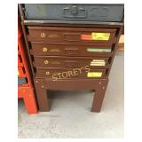 Lawson 4 Dwr Parts Cabinet on Stand w/ Contents