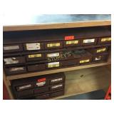 16 Drawer Cabinet & Contents - 34 x 12 x 11