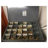 Grey Parts Cabinet w/ Brass Fittings