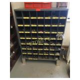 Grey Parts Cabinet & Contents - Plumbing Fittings