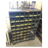 Grey Parts Cabinet & Contents - Plumbing Fittings
