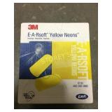 Box of 3M E-A-R Soft Ear Plugs - Yellow Neon