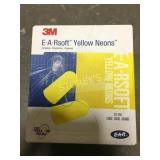 Box of 3M E-A-R Soft Ear Plugs - Yellow Neon