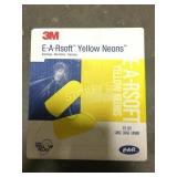Box of 3M E-A-R Soft Ear Plugs - Yellow Neon